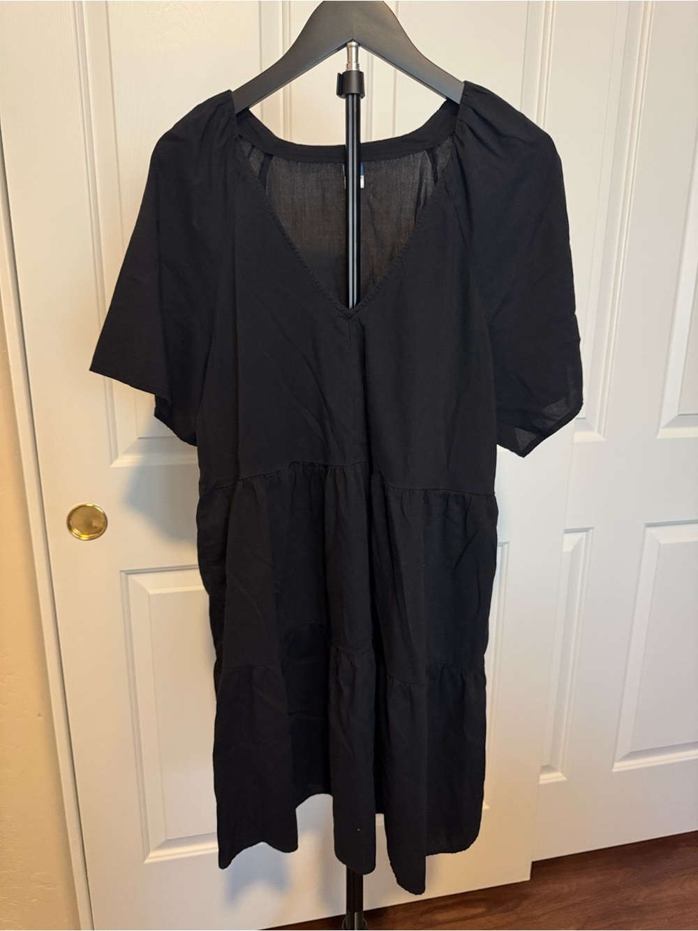 Old Navy Black Midi Dress Size Large Like New